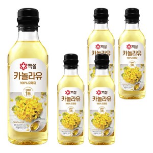 백설 카놀라유, 500ml, 5개