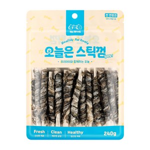 예스몽 강아지 오늘은 스틱껌, 대구껍질말이, 240g, 1개