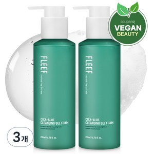 플리프 시카 알로에 여드름 완화 약산성 클렌징 젤 폼, 200ml, 6개