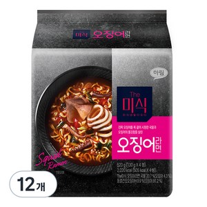 더미식 오징어라면 130g, 12개, (4개입 X 3팩)