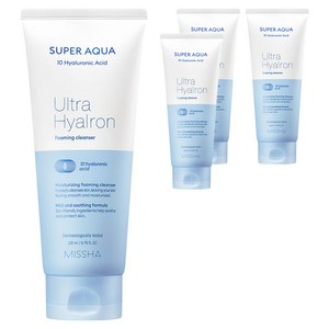 미샤 수퍼 아쿠아 울트라 히알론 포밍 클렌저, 200ml, 4개