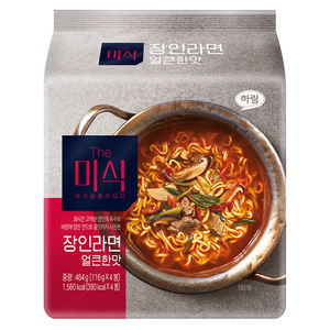 더미식 장인라면 얼큰한맛 116g, 4개