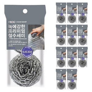 프로그 녹에 강한 프리미엄 철 수세미 50g, 2개입, 12개