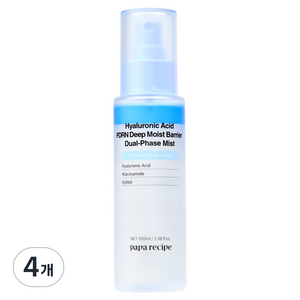 파파레서피 히알루론산 PDRN 듀얼 딥 모이스트 수분광 미스트, 100ml, 4개