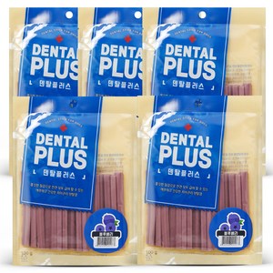덴탈플러스 강아지 치석제거 덴탈껌, 블루베리, 100g, 5개