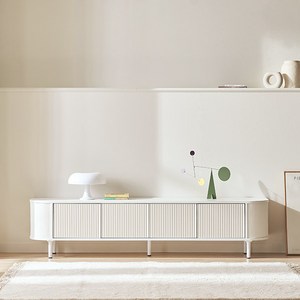 스칸디아 몰타 라운드 템바보드 높은 거실장 방문설치