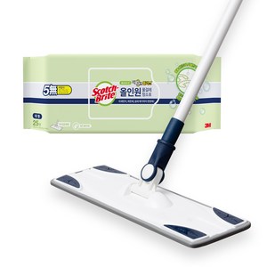스카치브라이트 베이직 막대걸레 + 올인원 물걸레 청소포 25매, 막대걸레 대형(35..., 1세트