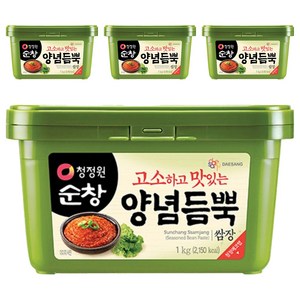 청정원순창 양념듬뿍 쌈장, 1kg, 4개