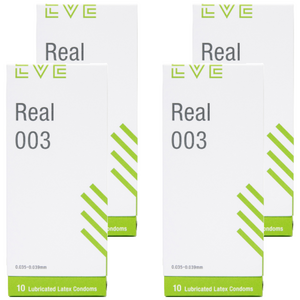 EVE 리얼 003 남성용 일반형 콘돔, 10개입, 4개
