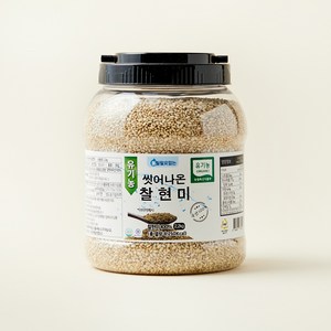 유기농 씻어나온 찰현미, 2.2kg, 1통