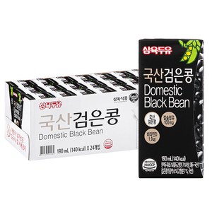 삼육두유 국내산 검은콩 두유, 190ml, 24개