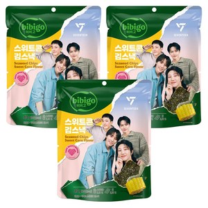 비비고 스위트콘 김스낵, 40g, 3개