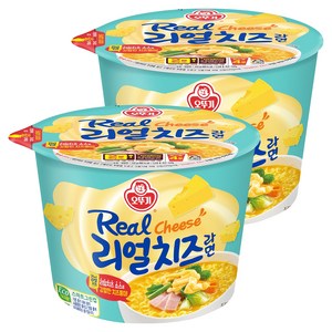 오뚜기 리얼 치즈라면 용기 120g, 2개