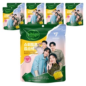 비비고 스위트콘 김스낵, 40g, 6개