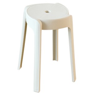 일상도구 원형 간이 스툴, 화이트, 1개