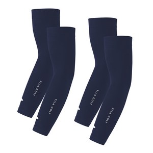 휠라골프 심리스 메쉬 라인 손목형 쿨토시, 팔목길이 10cm ..., 네이비, 2개