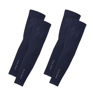 휠라골프 심리스 메쉬라인 손목형 쿨토시 2p, FREE, 네이비, 2세트