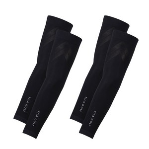 휠라골프 심리스 메쉬라인 쿨토시, FREE, 블랙, 2세트