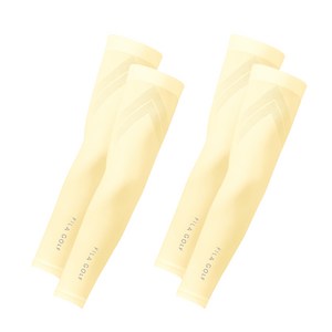 휠라골프 심리스 메쉬라인 손목형 쿨토시 2p, FREE, 옐로우, 2세트