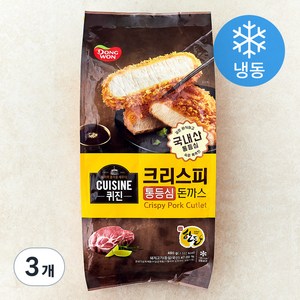 동원 퀴진 크리스피 돈까스 통등심 (냉동), 480g, 3개
