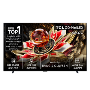TCL 4K UHD QD Mini LED TV, 248cm(98인치), 스마트 TV, 스탠드형, 방문설치