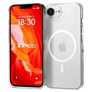 엑씨 에어슬림 맥세이프 호환 강한자력 변색없는 고투명 생폰 느낌 휴대폰 케이스