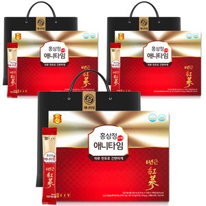 종근당 홍삼정 애니타임 스틱 + 쇼핑백, 10회분, 10ml, 3세트