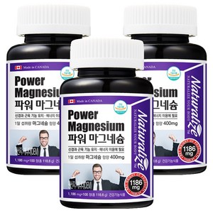 네추럴라이즈 파워 마그네슘, 100정, 3개