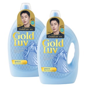 골드럽 섬유유연제 자스민블루 본품, 3.2L, 2개