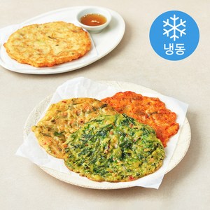 쿡생 아르미 해물파전 + 부추전 + 김치전 + 궁중녹두전 모듬통전 세트 (냉동), 600g, 1세트