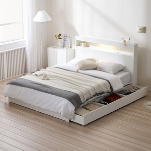 서울소호 트리플 LED 수납 침대프레임 + 파워 본넬 양면 퀸 매트리스 세트 방문설치