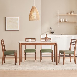 잉글랜더 비올라 통세라믹 고무나무 원목 식탁 + 의자4p 세트 방문설치
