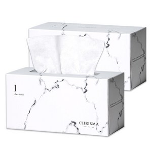 크리스마 더마랩 1 페이스 타올 1겹, 80매, 2개