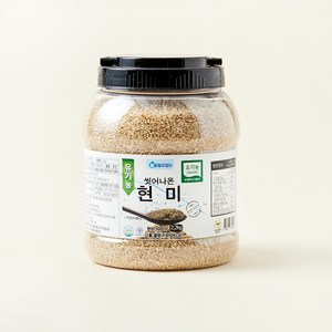유기농 씻어나온 현미, 2.2kg, 1통