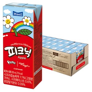 매일유업 피크닉 사과, 200ml, 24개