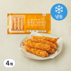 지엔씨푸드 빵가루 새우튀김 새우함량 30% 10미 (냉동), 300g, 4개
