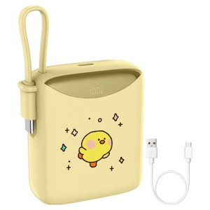 보바 라인프렌즈 22.5W 고속충전 일체형 휴대용 미니 보조배터리 10000mAh C타입