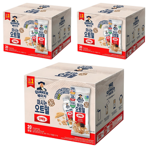 퀘이커 마시는 오트밀 단백질 낱봉팩, 1kg, 3개
