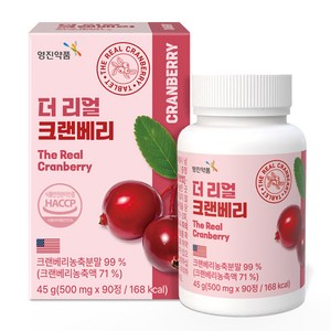 영진약품 더 리얼 크랜베리, 90정, 1개