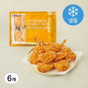 지엔씨푸드 버터플라이 새우튀김 10미 (냉동), 250g, 6개