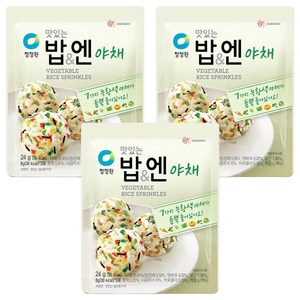 청정원 맛있는 밥 엔 야채 후리가케, 24g, 3개