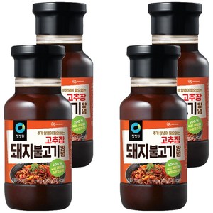 청정원 고추장 돼지불고기 양념, 280g, 4개