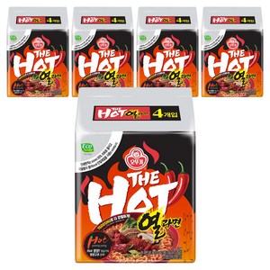 오뚜기 더핫 열라면 120g, 20개, (4개입 X 5팩)