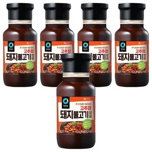 청정원 고추장 돼지불고기 양념, 280g, 5개