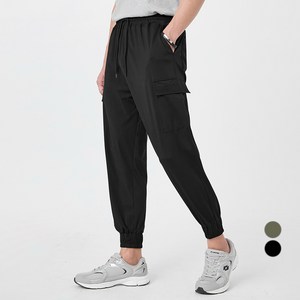 캐럿 링클프리 아이스 냉감 사방스판 밴딩 카고 조거 팬츠