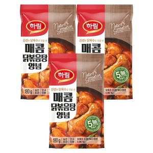 하림 매콤 닭볶음탕 양념, 180g, 3개