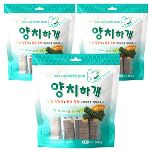 양치하개 강아지 덴탈껌 24p, 덴탈케어, 360g, 3개