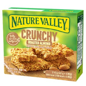 네이처밸리 크런치 로스티드 아몬드 바, 210g, 1개