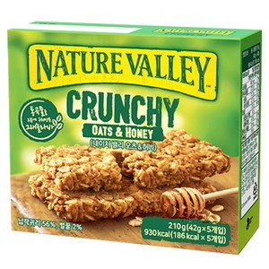 네이처밸리 크런치 오츠 앤 허니 바, 210g, 1개