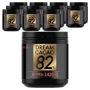 롯데웰푸드 드림카카오 82% 폴리페놀 1420mg 초콜릿, 86g, 12개